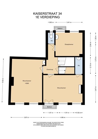 Floorplan - Kaiserstraat 34, 2311 GS Leiden